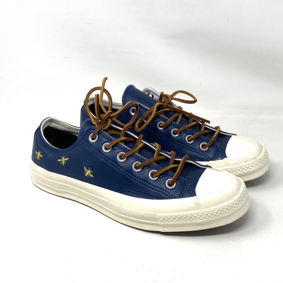 Converse Chuck 70 Low Top Leather Blue Women's Size Sneakers Custom 165507C-ENG - Picture 5 of 15